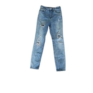 Refuge Distressed Blue Jeans Skinny. Size 5